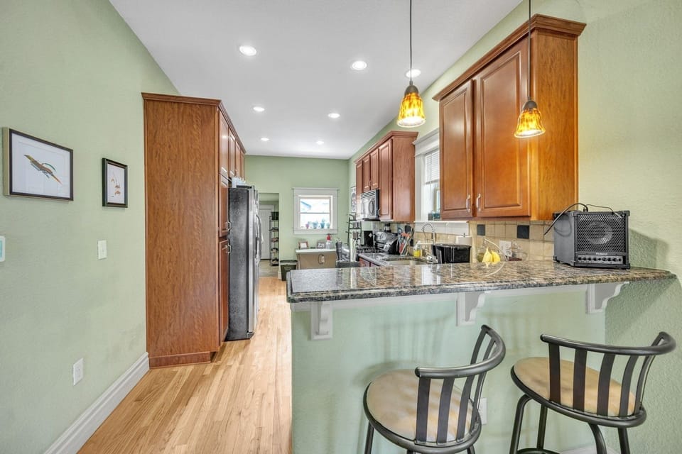 Indoors, Kitchen, Chair, Furniture, Lamp