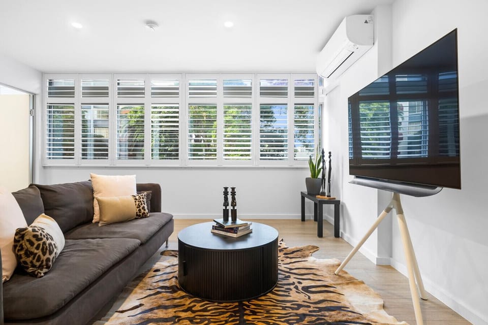 Living area with AC and TV