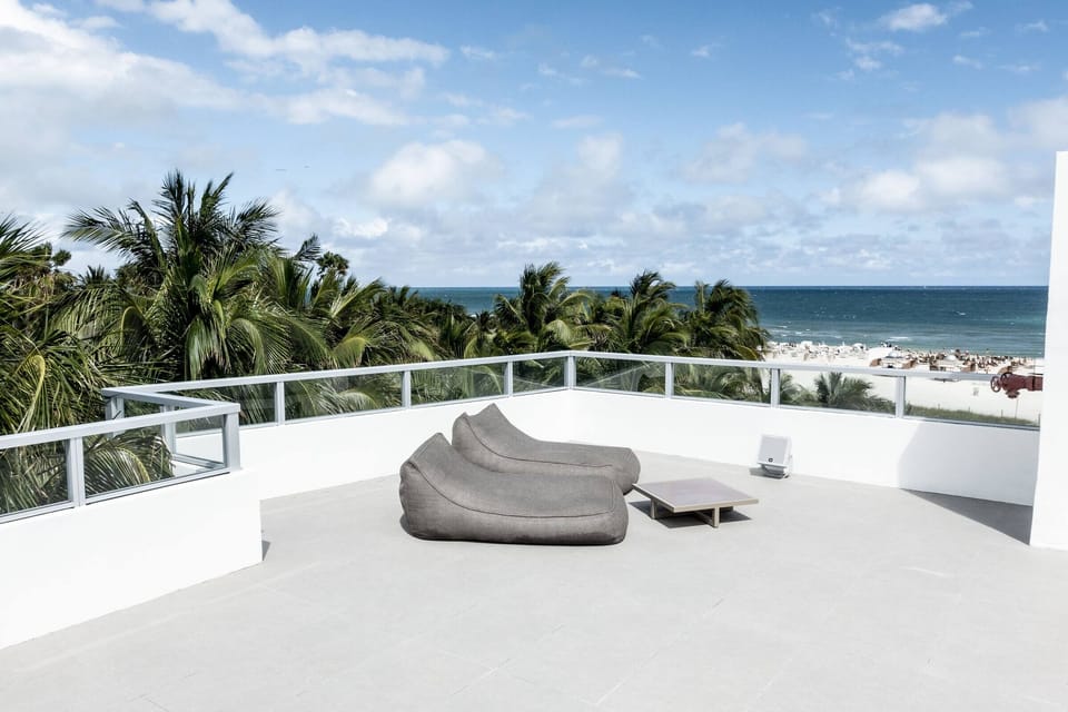 Stretch out on the rooftop terrace with sweeping ocean views.