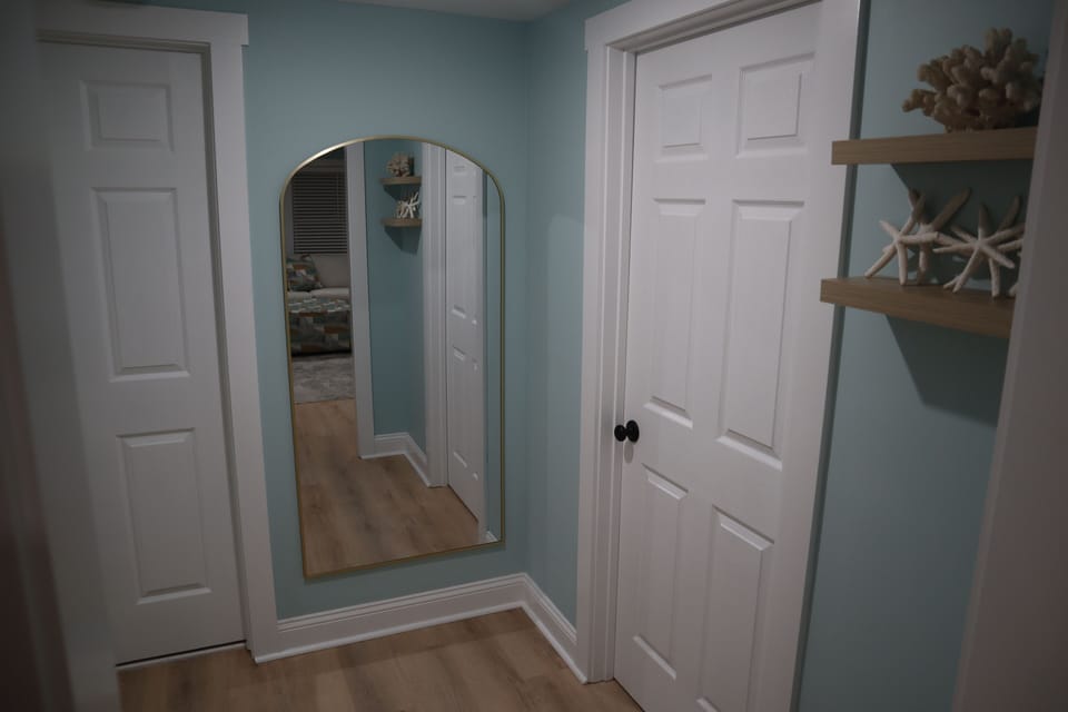 Full Body Mirror in the hallway