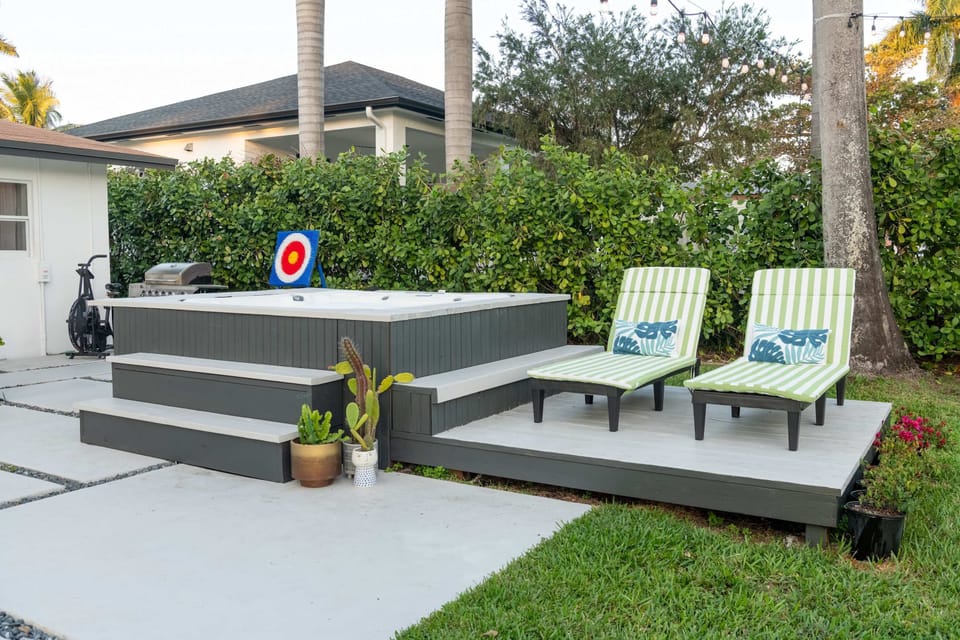From bubbling hot tub soaks to competitive archery rounds and BBQ delights—paradise is just steps outside