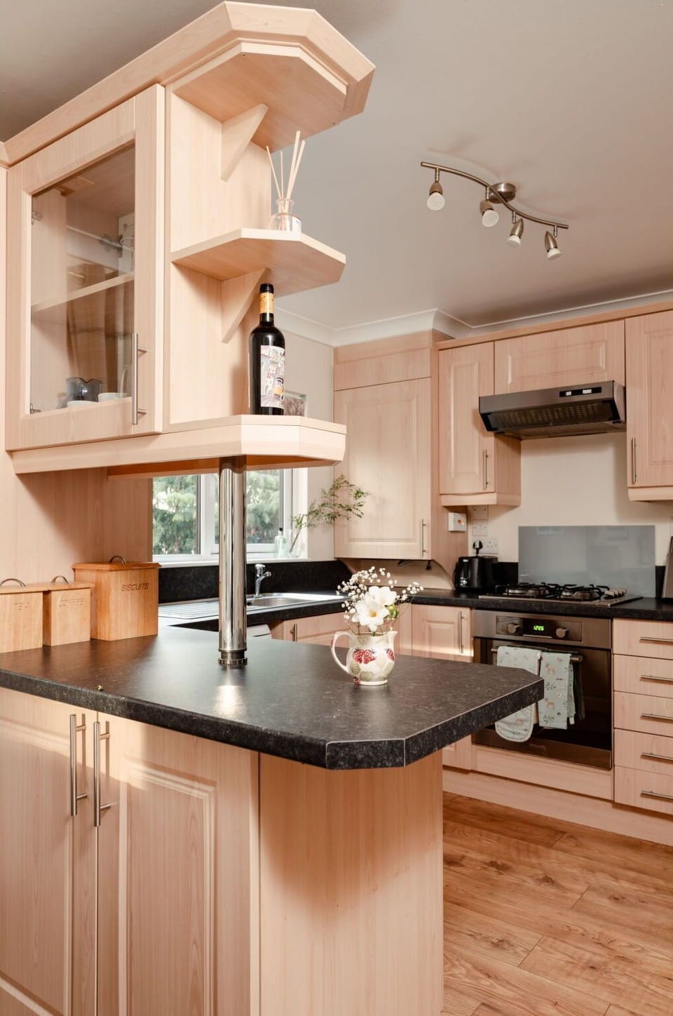 Kitchen, Furniture, Kitchen Appliance, Cabinetry, Wood, Interior Design, Countertop, Flooring, Home Appliance, Cupboard