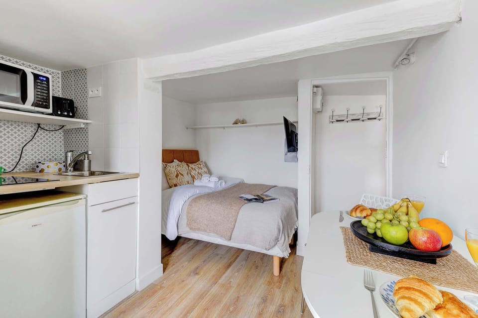 The open-plan living, kitchen and dining area