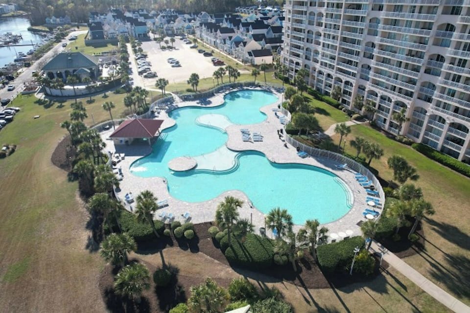Take a cool dip in the sprawling on-site pool.