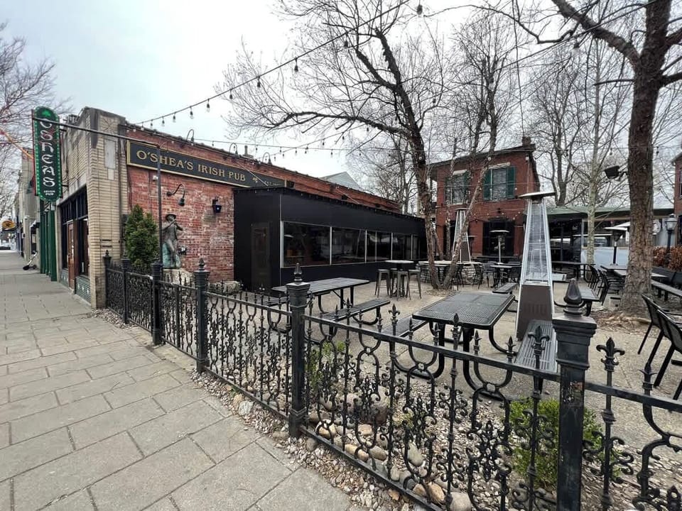 O’shea’s Irish Pub
One block walk 