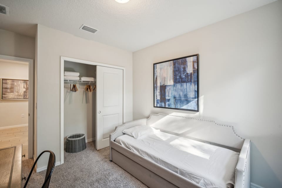 Indoors, Floor, Flooring, Furniture, Bed