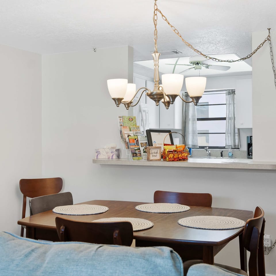 Gather together at the dining table, with total seating for 6