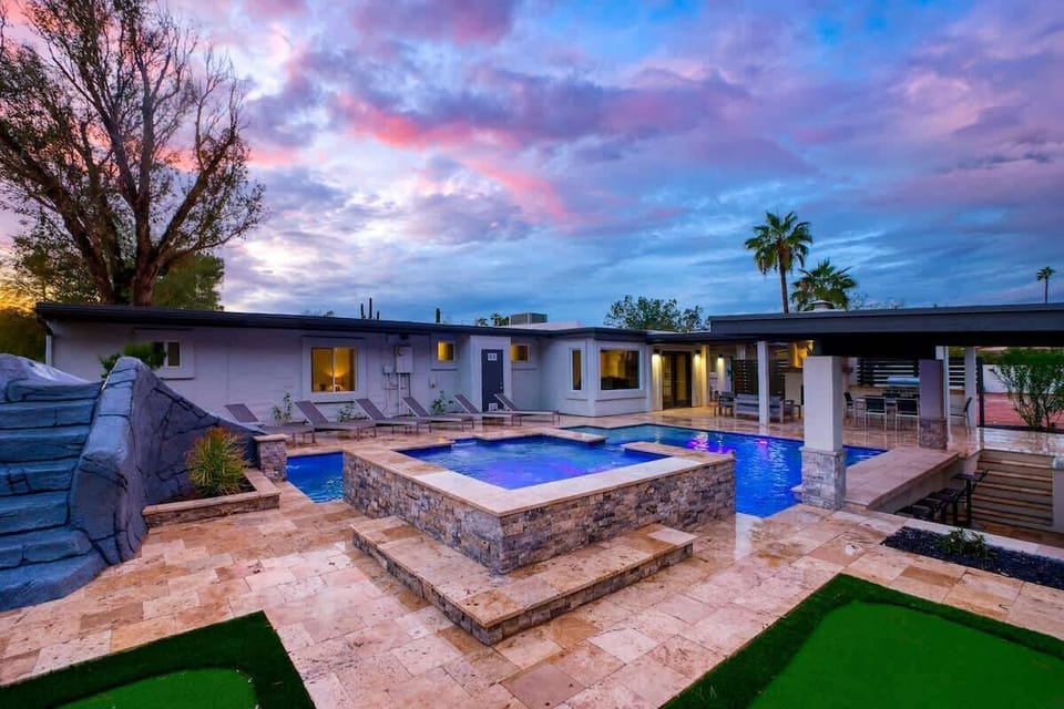 Nothing beats a sunset swim or relaxing in the hot tub