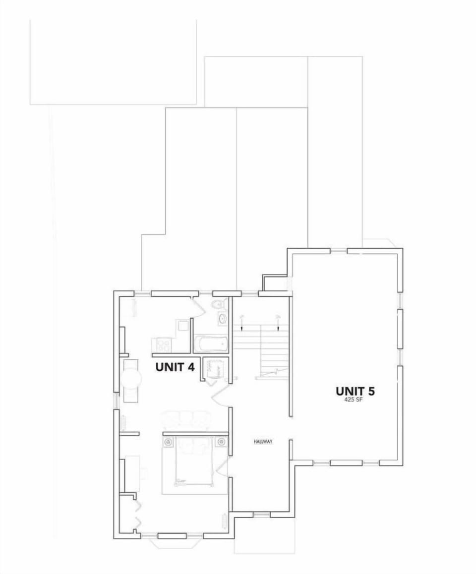 Floor plan of this 4 room apartment