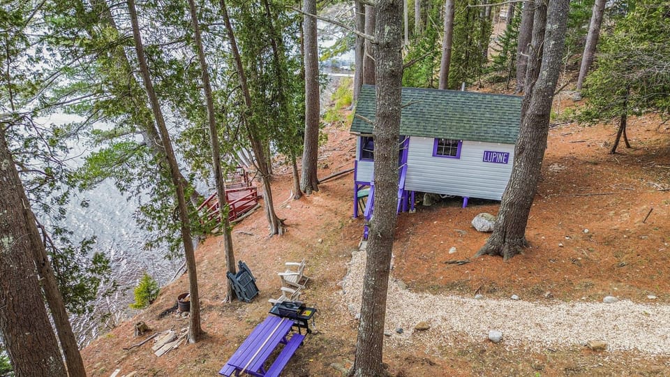 Aerial picture of the cabin