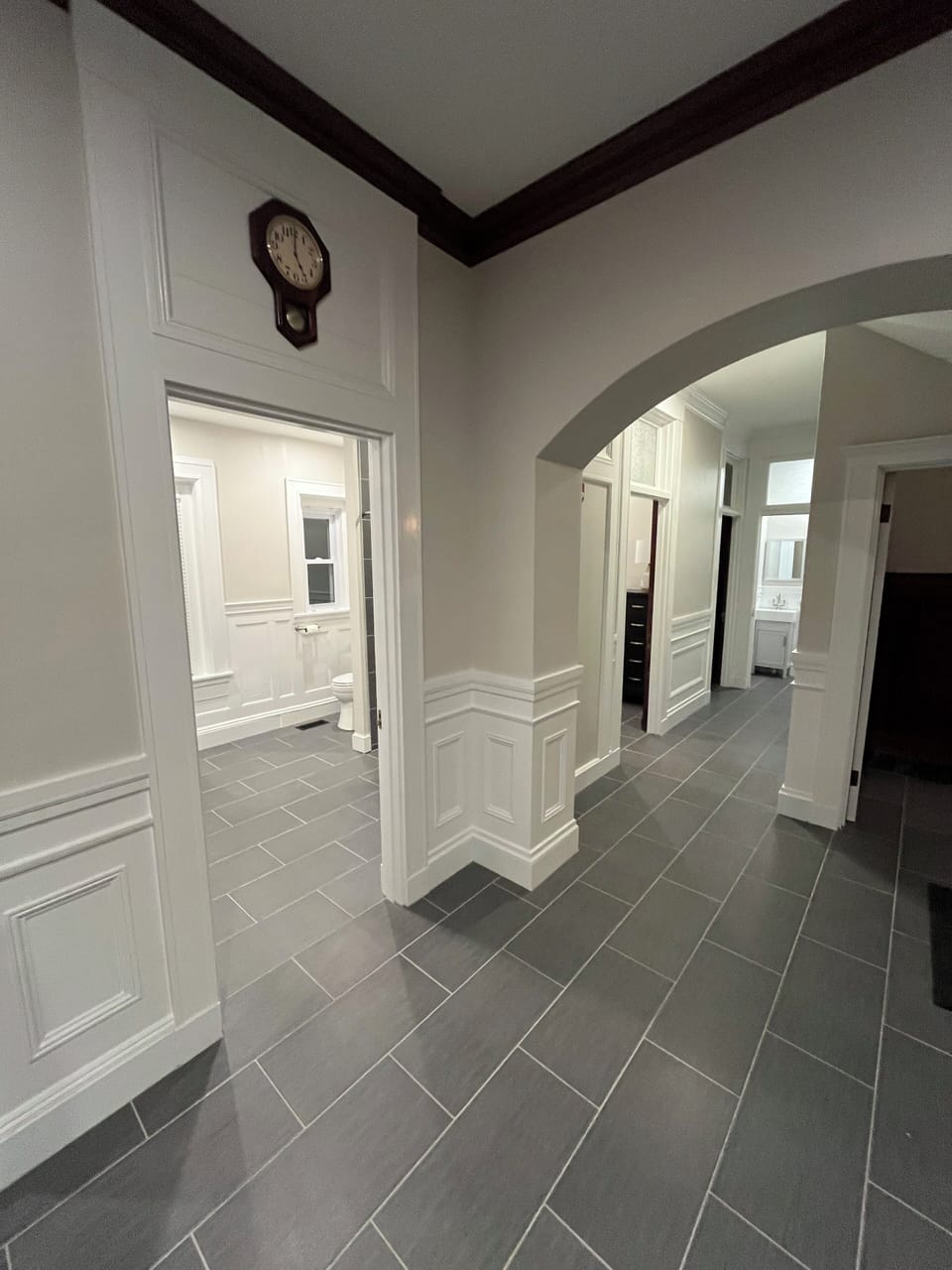 Bathroom and bedroom hallway.