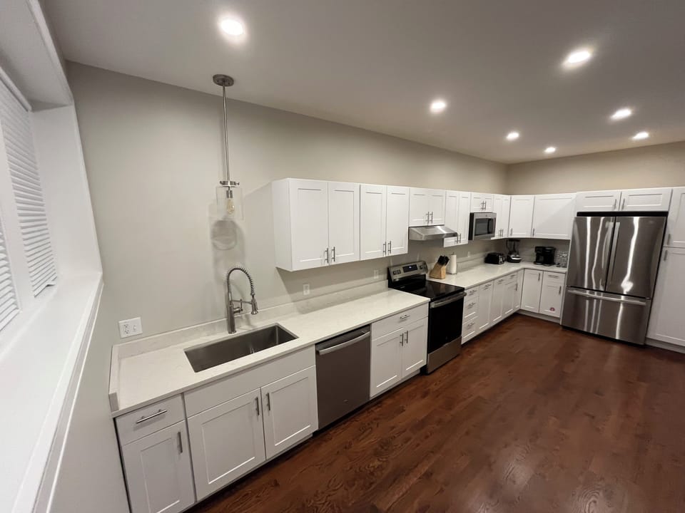 Stainless appliances.