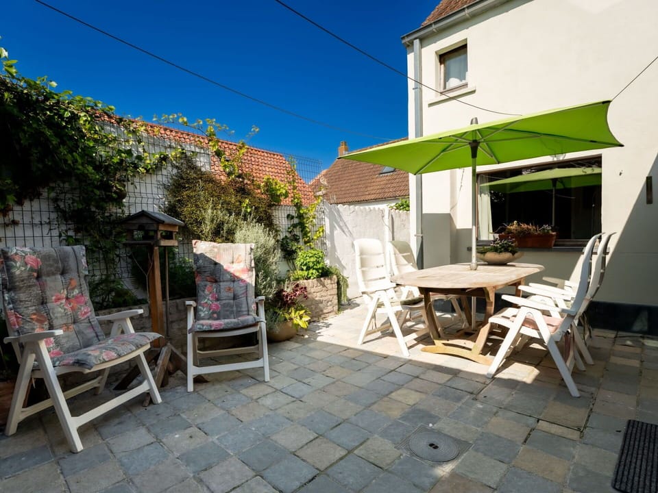 Furniture, Chair, Outdoor Furniture, Table, Outdoor Table, Flowerpot, Shade, Kitchen & Dining Room Table, Patio