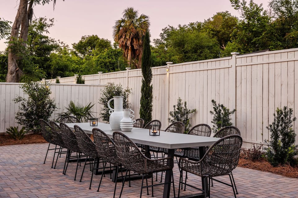 Private Backyard | Outdoor Dining Table | One of Four Identical Outdoor Areas