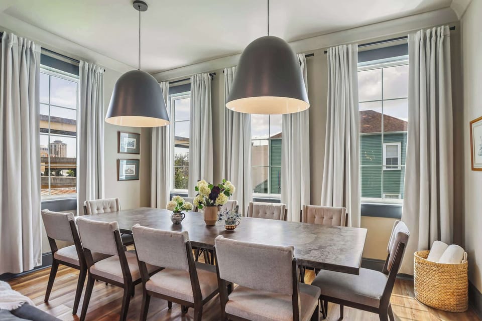 Unit 201 | Open Concept Dining Area | Indoor Dining Table | Group Seating | Second Floor