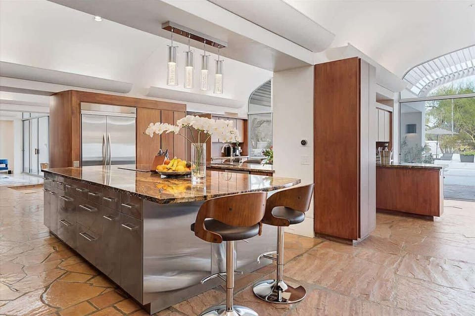 
Kitchen island with bar seating, perfect for casual dining and conversation