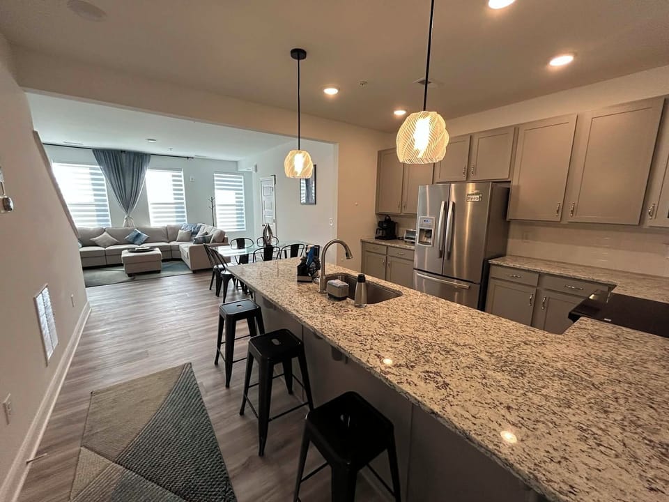 Fully equipped kitchen with appliances and essentials for daily cooking.