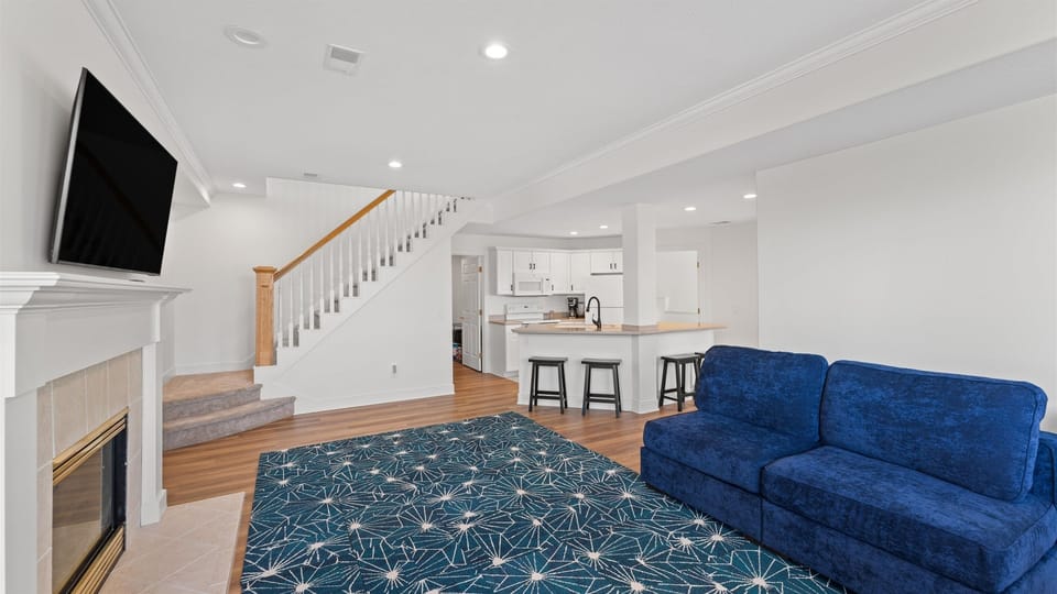 Lower-Level Living Room & Full Kitchen