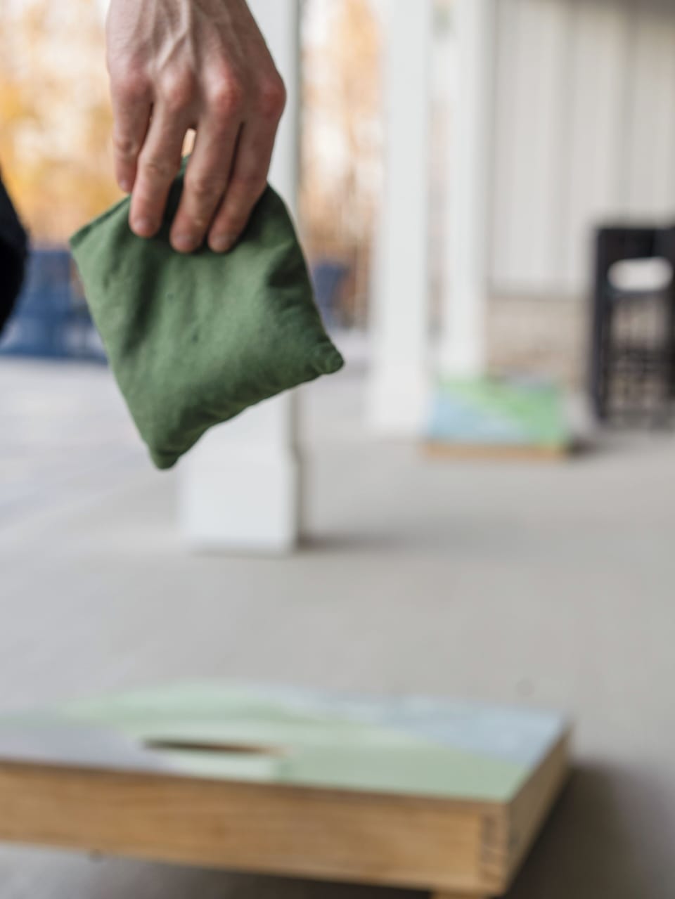 Cornhole at the clubhouse