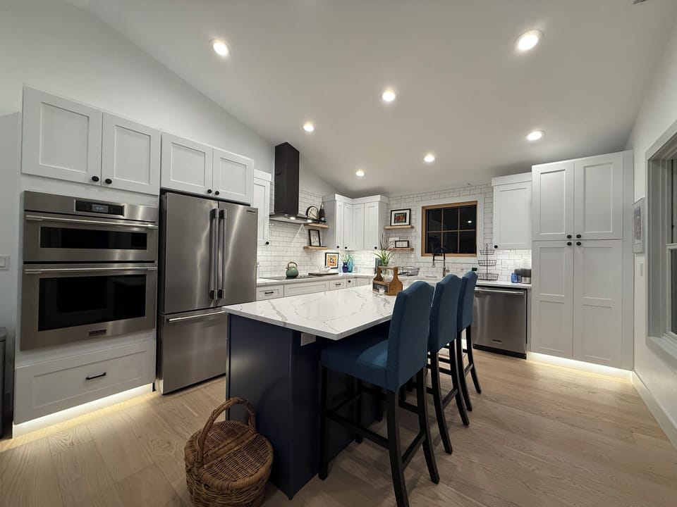 Open concept kitchen with large island