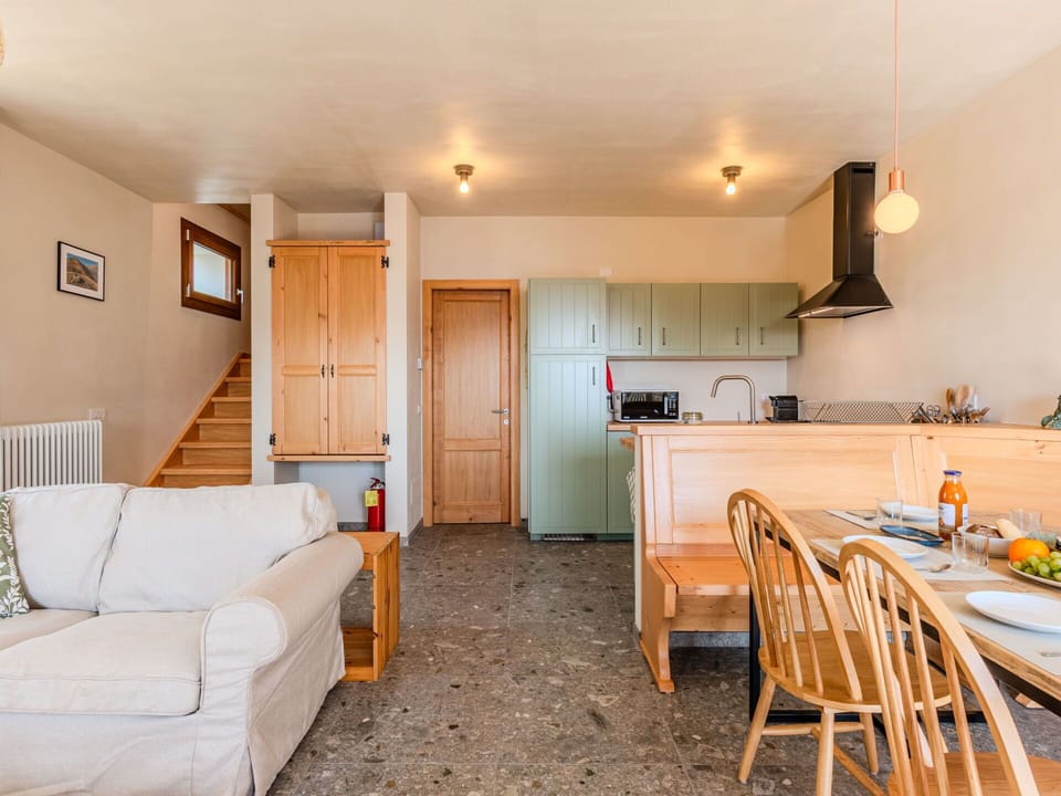 Furniture, Apartment, Chair, Wood Stain, Paint, Kitchen & Dining Room Table, Kitchen, Countertop, Major Appliance