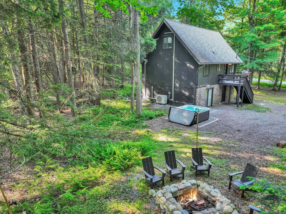 Fire Pit Gathering Area Nestled Among the Trees
