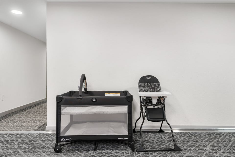 Making your little one's stay comfortable: Request a Pack 'n Play or high chair; subject to availability.