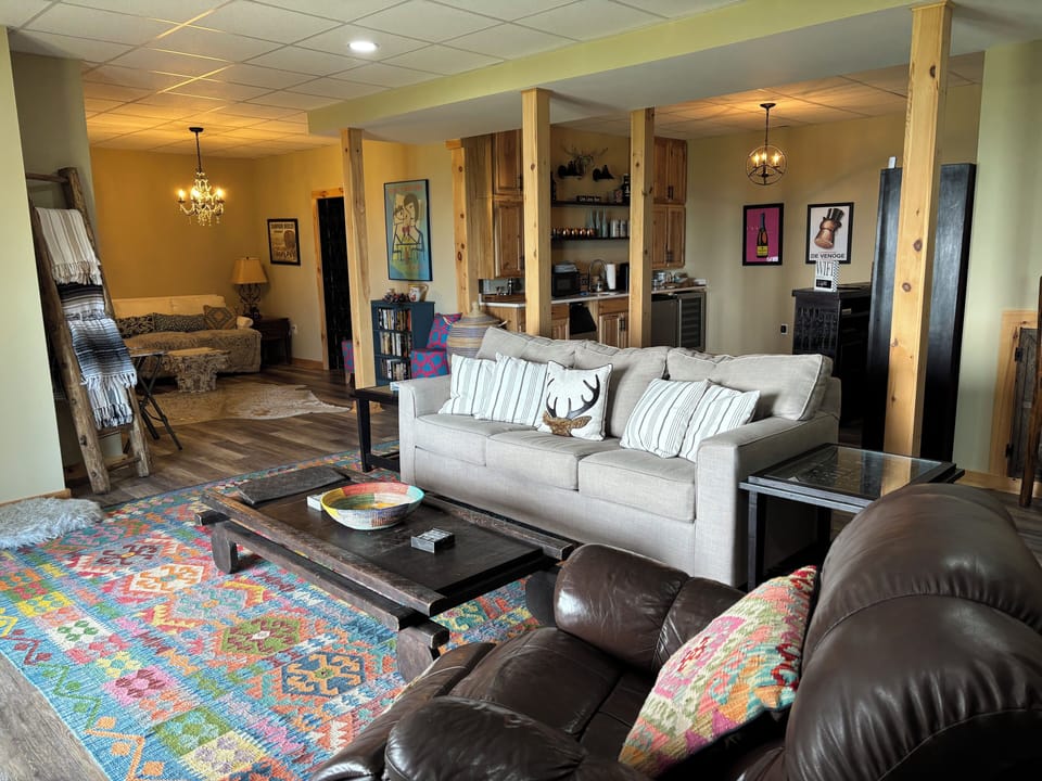 Living room with sofa bed