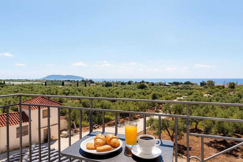 Balcony View Over the Village and Countryside – A peaceful spot to enjoy your morning coffee while taking in panoramic scenery.