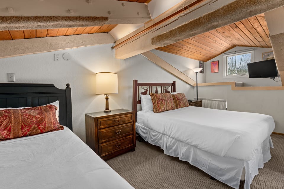 Queen Bed and 2 Twin Beds