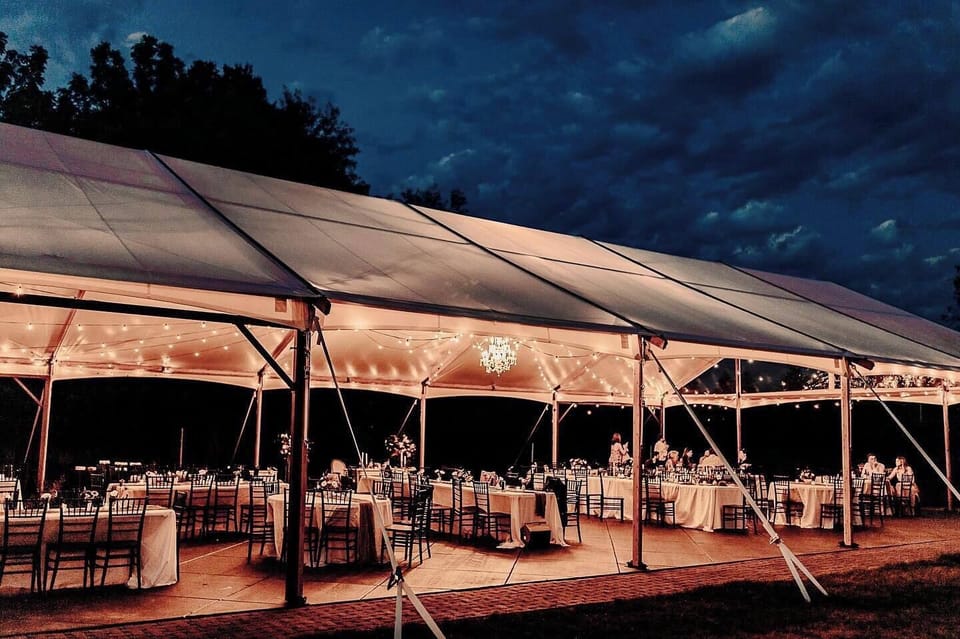 Outdoor banquet area