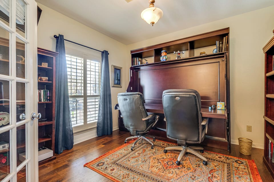 Office | Queen Murphy Bed | Books | 1st Floor