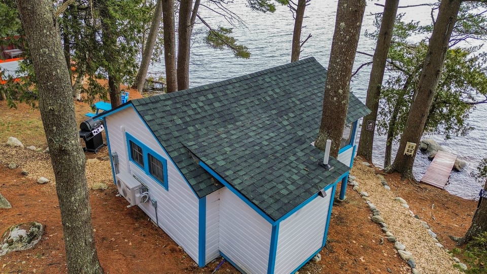 Peaceful lakeside cabin nestled among the pines