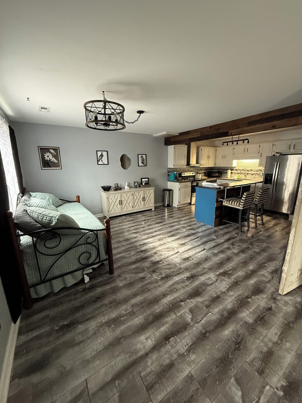 Double Daybed with two twin mattress.