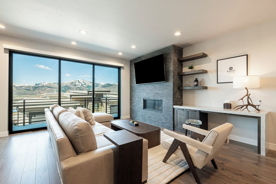 Main level living room with a view