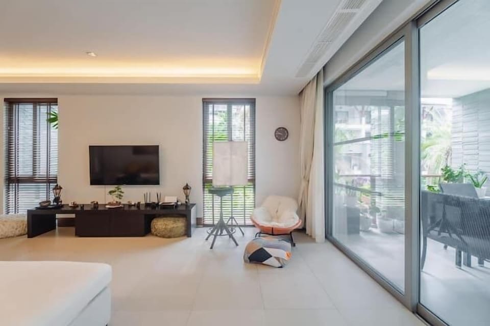Living room featuring modern décor and comfortable seating