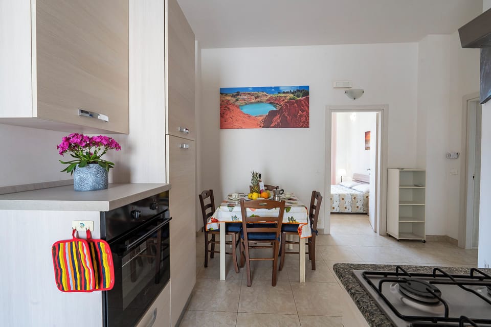Kitchen and dining area