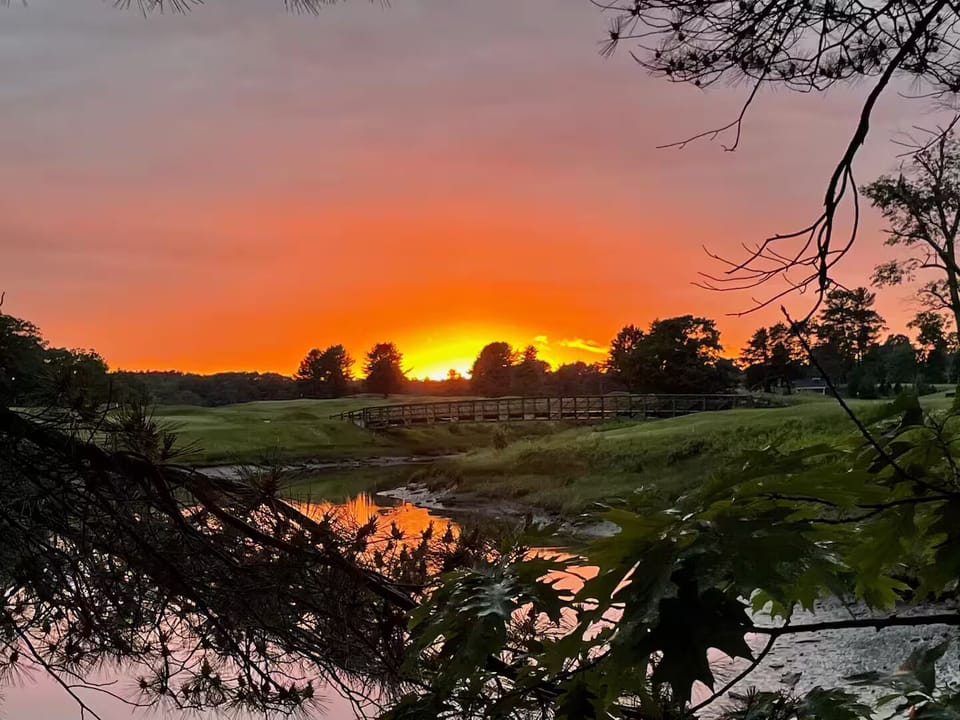 Sunsets are best observed with a bottle of good wine relaxing in our lawn chairs