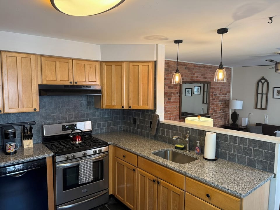 Plenty of counter space for food prep.