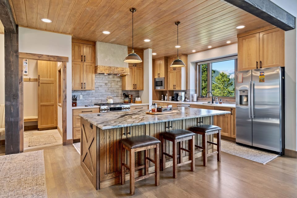 Indoors, Kitchen, Kitchen Island, Hardwood, Floor