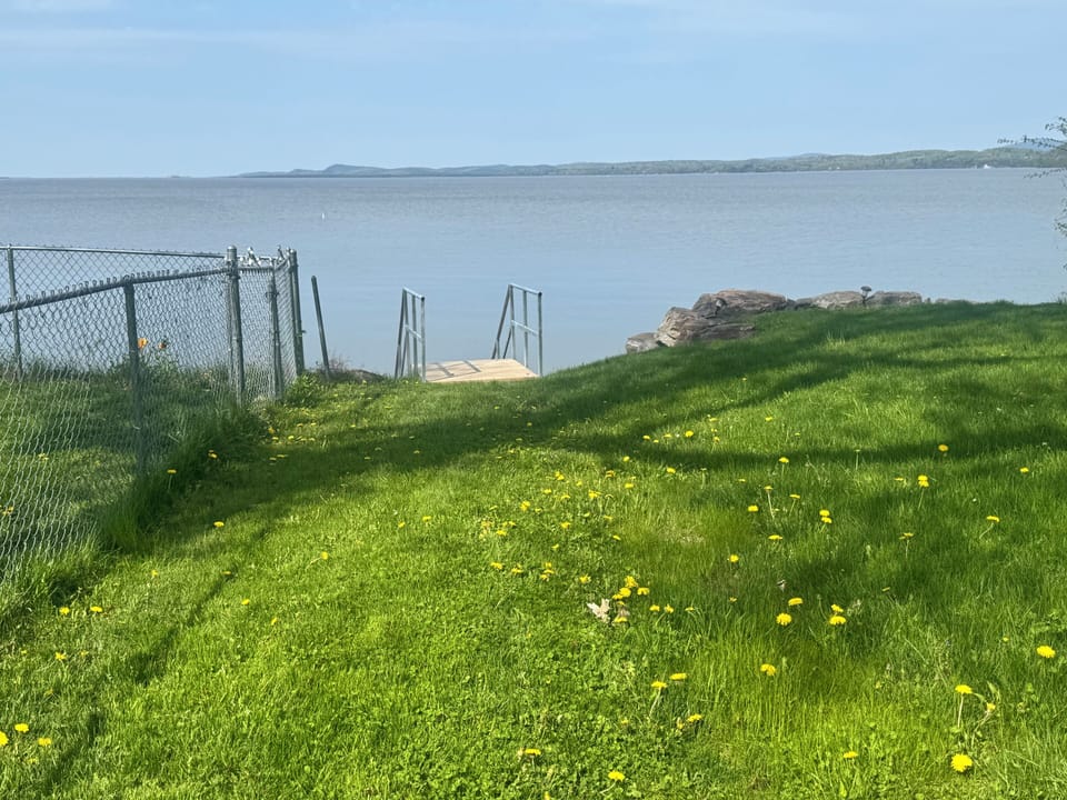Path to lake and beach area