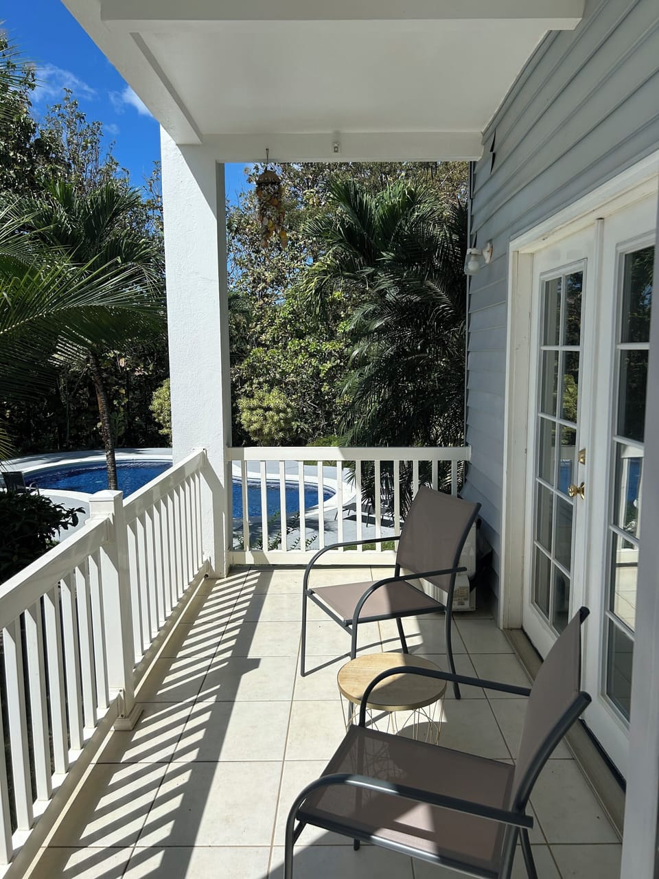 Balcony full length across condo