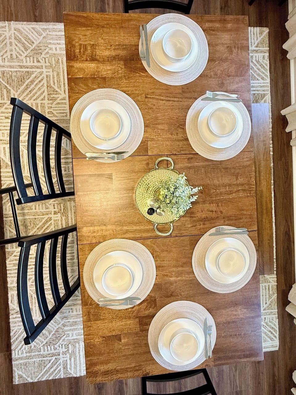 Charming dining area set and ready for memorable meals with family or friends.