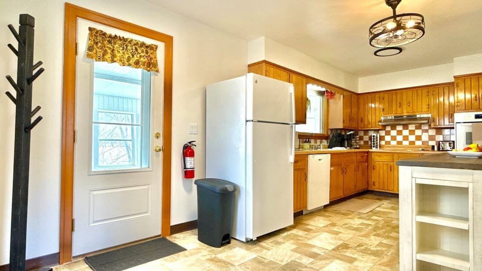 Modern kitchen with plenty of counter space and cooking essentials