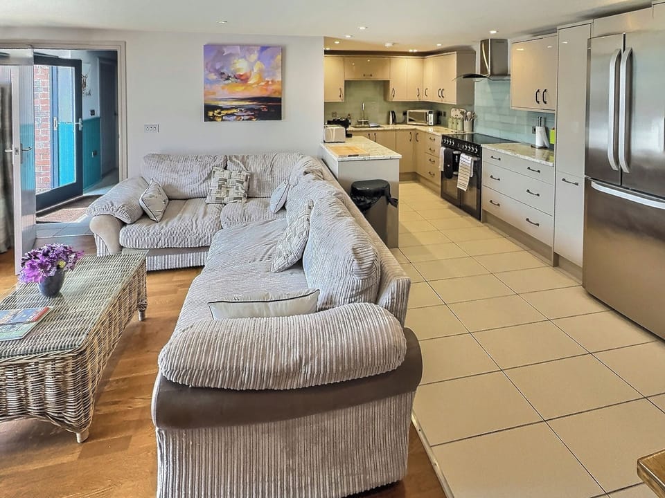 Open-plan Kitchen, living room and dinning area | Barn Owl Cottage - Home Farm Retreats, Kirk Hammerton, near York