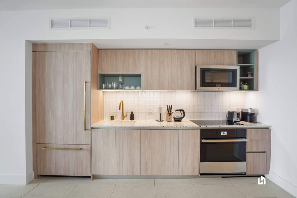 Prepare delicious meals in this well-equipped modern kitchen.