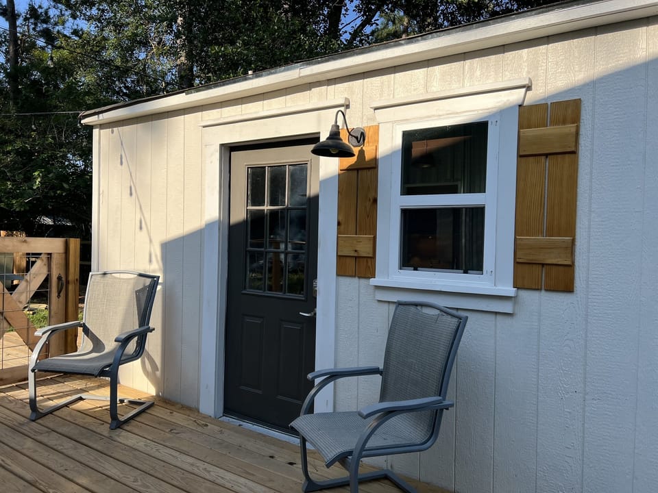 Front entrance with beautiful deck!