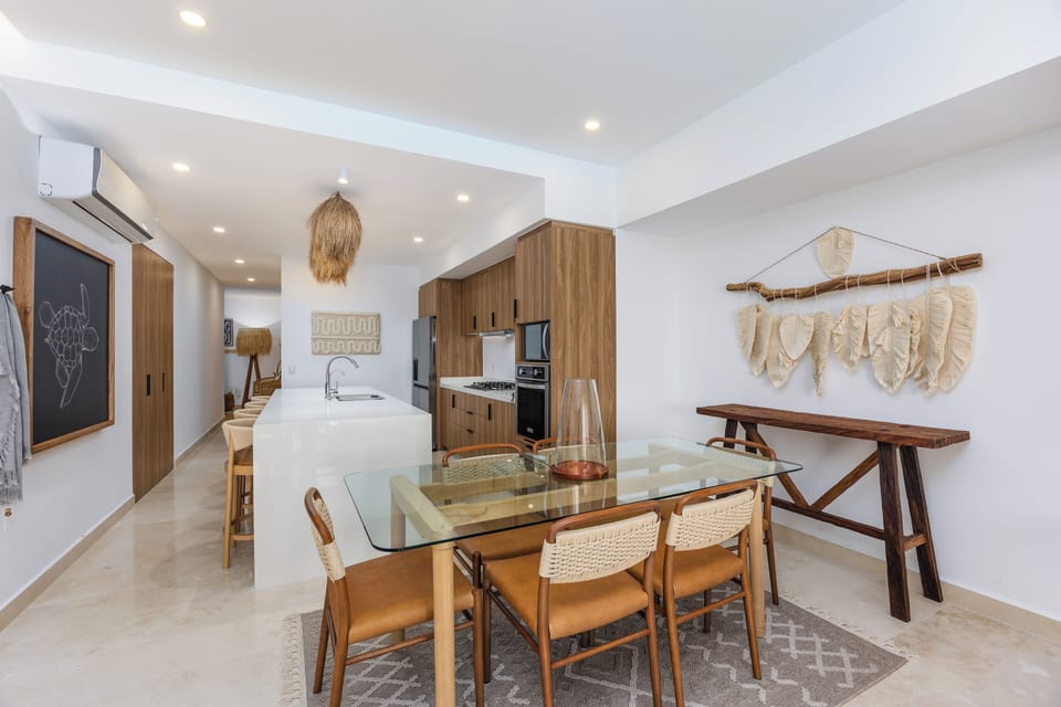 Open plan living and dining