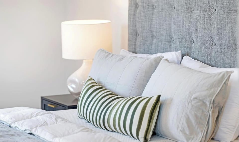 Ensuite bedroom with fresh linens provided