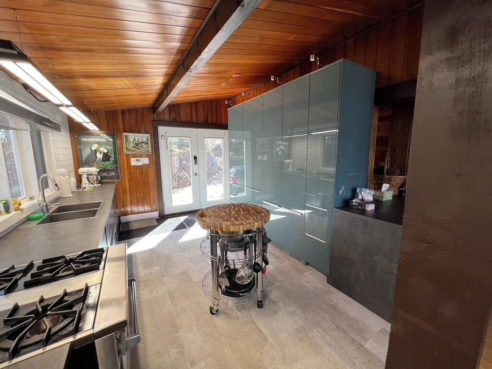 Kitchen with Wolf gas stove